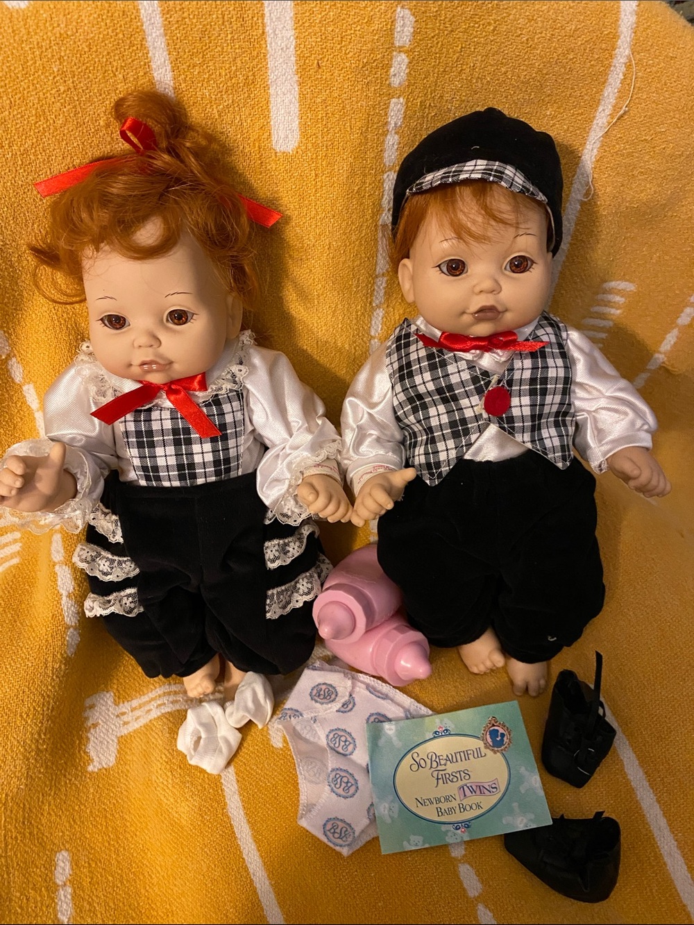 Twin red head Baby so beautiful newborn Doll Set